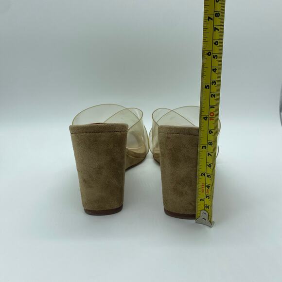 Jeffrey Campbell Women's size 8 Mystical Brown Wedge Sandals Clear Strappy - Picture 5 of 9